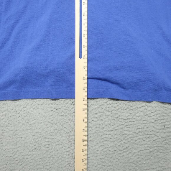 Polo Ralph Lauren Shirt Men Large Blue Polo with Pink Pony Casual Cotton - Picture 8 of 9